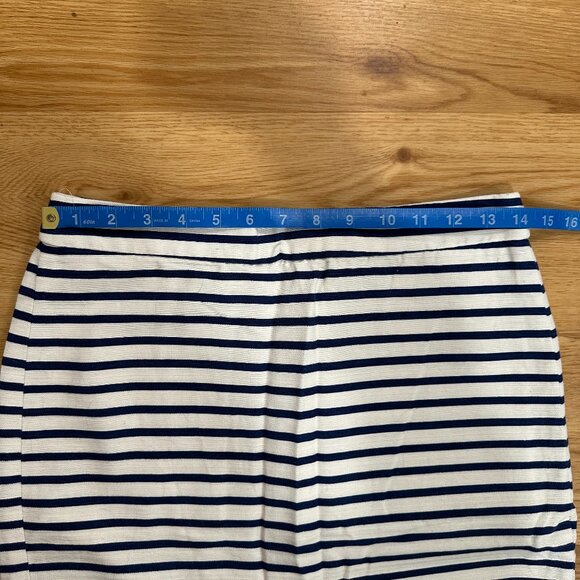 Jcrew Factory Cotton Linen Striped Pencil Skirt Size 2 - Picture 6 of 7